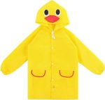 SYOSI Children's raincoats, Cartoon Kids Rain Jacket, Boys Girls Hooded Rain Poncho Outdoors Kids Transparent Raincoat Student Rain Suit Waterproof Durable Windbreaker, One Size