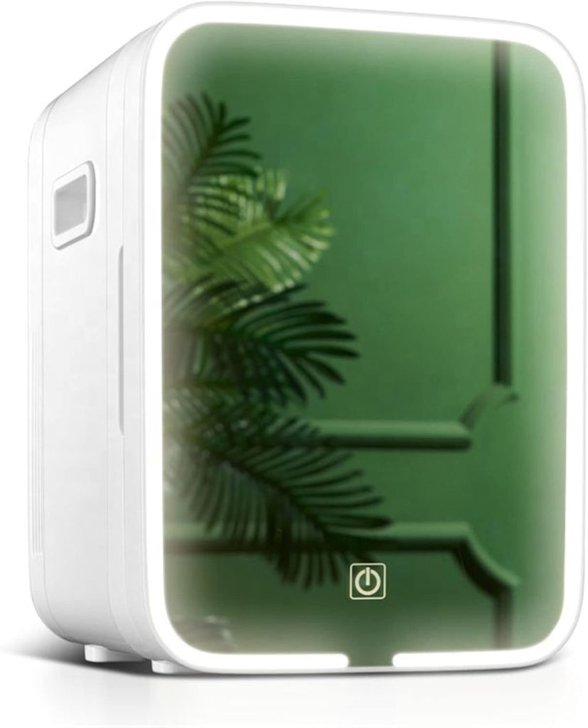 VVBNGVH Small refrigerator Mini Beauty Fridge With Mirror Light Portable Auto Desktop Makeup Refrigerator Intelligent Constant Temperature