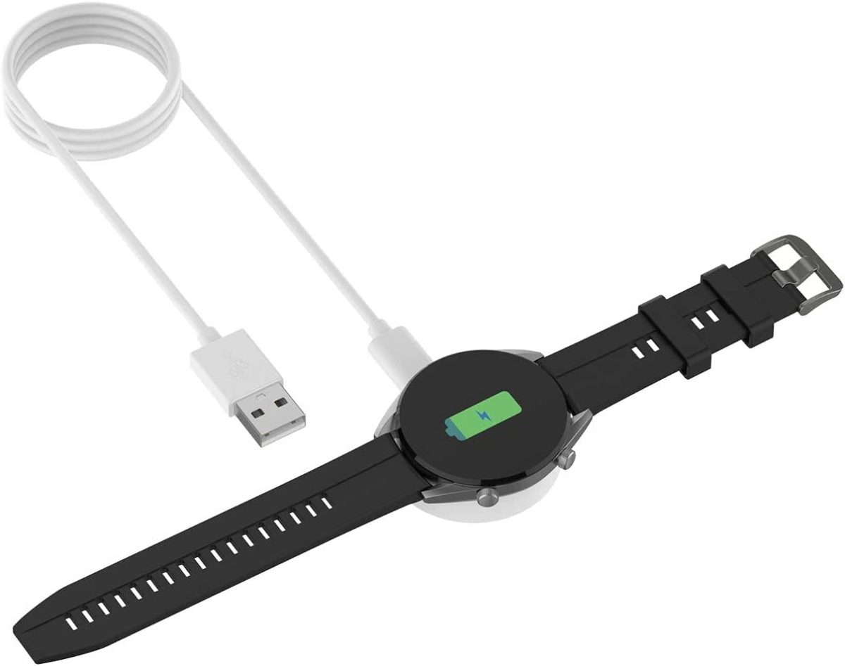 ⁦LENG KE Charger Compatible With Huawei GT, GT2, GT 2e, Honor Magic, Magic 2, GS Pro - 100cm USB Charging Cable for Watch (White)⁩ - الصورة ⁦7⁩