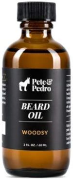 Pete & Pedro BEARD OIL - 100% Natural & Organic Ingredients, Manly Woodsy Scent | Hydrates & Softens Beard & Skin, Reduces Itchiness, Adds Shine, Helps With Beardruff | As Seen on Shark Tank, 2 oz.
