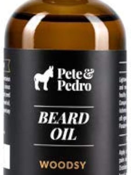 Pete & Pedro BEARD OIL - 100% Natural & Organic Ingredients, Manly Woodsy Scent | Hydrates & Softens Beard & Skin, Reduces Itchiness, Adds Shine, Helps With Beardruff | As Seen on Shark Tank, 2 oz.