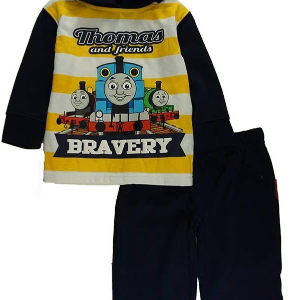 Thomas & Friends Boys' Toddler Two-Piece Bravery Sweatsuit Set, Navy, 3T