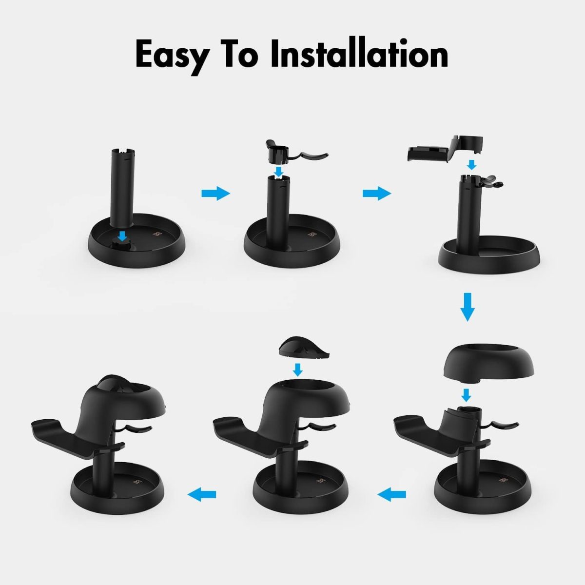 ⁦Stand Holder for Quest 3s/Quest 3/Quest 2/Pico 4/for PSVR 2/for Vision Pro, Universal VR Headset Display Dock, Stable Bracket Storage Round Base, Mount Install Easy⁩ - الصورة ⁦8⁩
