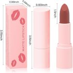 ⁦HappyoH 3 Colors Matte Red Lipstick Pack Set,Long Lasting 24 Hour Waterproof Velvet Nonstick Cup Lipgloss Dark Ruby Red Lip Stain Pigmented Lip Makeup Quality Professional Gift Sets⁩ - الصورة ⁦6⁩