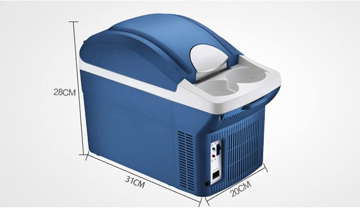 ⁦QBNZAXC Mini fridge 8L Mini Portable Cooling Warming Refrigerators Auto Fridge Freezer Insulation Box Dual Use Cooler Warmer for Home Auto Car⁩ - الصورة ⁦3⁩