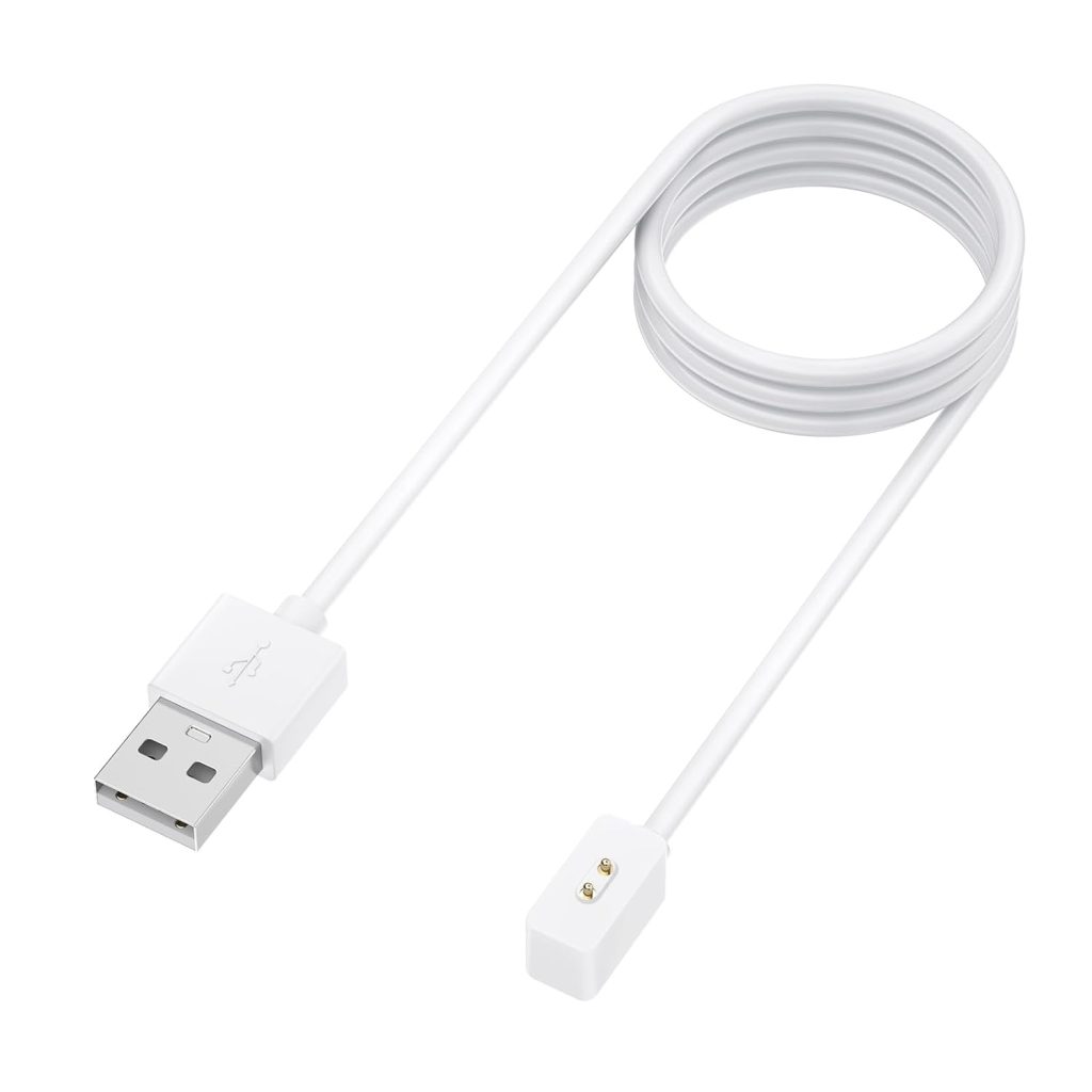Charger for Xiaomi Redmi Watch 5 Active/ 5/5 Lite, Magnetic Charger with USB/Type C for Redmi Watch 5 Active Charging Cable (1 m / 3.3 ft) (USB White)