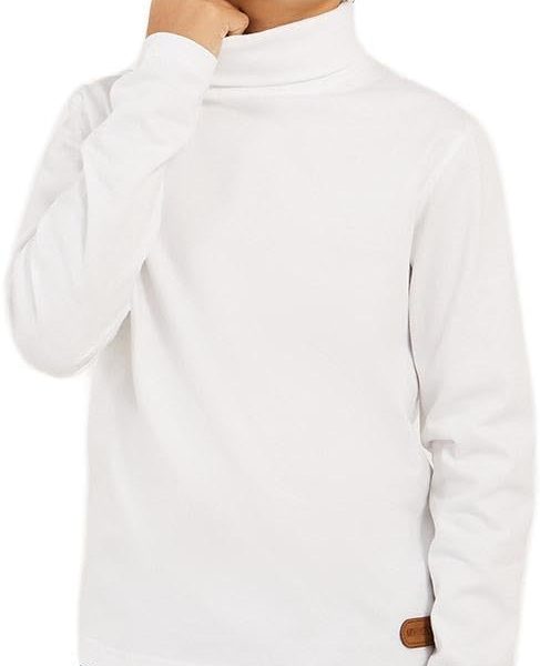Styli Boys Solid High-Neck T-Shirt With Patch Detail
