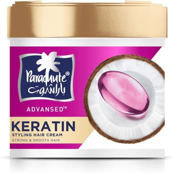 PARACHUTE ADVANSED SCIENCE HAIR CREAM KERATIN | Smooth & Strong Hair | Safe for Everyday Styling | 210ml
