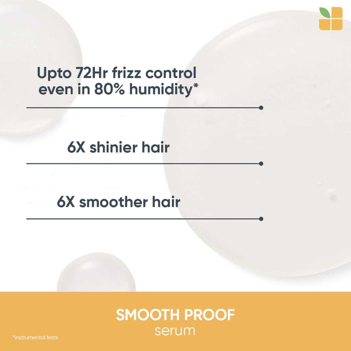 ⁦BIOLAGE Smoothproof Deep Smoothing 6-in-1 Serum | Paraben free|Controls frizz, Smoothens rough ends and adds instant shine| For Frizzy Hair | 100ml⁩ - الصورة ⁦5⁩