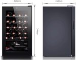 ⁦Avcbno Wine cooler 52L Transparent Roll Sheet Glass Compressor Door Closet Wine Fridge Freezer⁩ - الصورة ⁦2⁩
