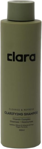 Clara Clarifying Shampoo with Vitamin Complex, Sulphate-Free, Vegan Formula, 300ml