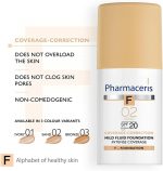 ⁦Pharmaceris F Intense Coverage Mild Fluid Foundation SPF 20, 30 Ml(02 Sand) – Lightweight Creamy Formula With Sodium Hyaluronate Milk Thistle Honeysuckle And Vitamin B3 For Sensitive Skin⁩ - الصورة ⁦6⁩