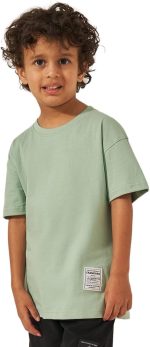 Styli Boys Solid Oversized T-Shirt With Badge Detail