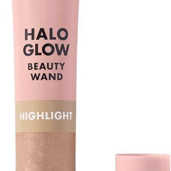 e.l.f. Halo Glow Highlight Beauty Wand, Liquid Highlighter Wand For Luminous, Glowing Skin, Buildable Formula, Vegan & Cruelty-free, Champagne Campaign