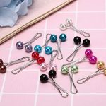 ⁦Sanbo 12pcs Muslim Hijab Clip Pins Simulated Pearl Women Girls Scarf Shawl Brooch Clip Hijab Buckles⁩ - الصورة ⁦6⁩