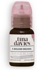 Tina Davies Professional X Perma Blend Brow Pigment - Permanent Eyebrow Makeup - Colours Heal True to Tone - High Retention - Bolder Brown, 1/2oz