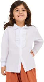 Styli Girls 2111358736 Solid Ruffle Detail Long Sleeves Shirt