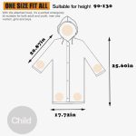 ⁦SYOSI Children's raincoats, Cartoon Kids Rain Jacket, Boys Girls Hooded Rain Poncho Outdoors Kids Transparent Raincoat Student Rain Suit Waterproof Durable Windbreaker - One Size - Red Strawberry⁩ - الصورة ⁦3⁩