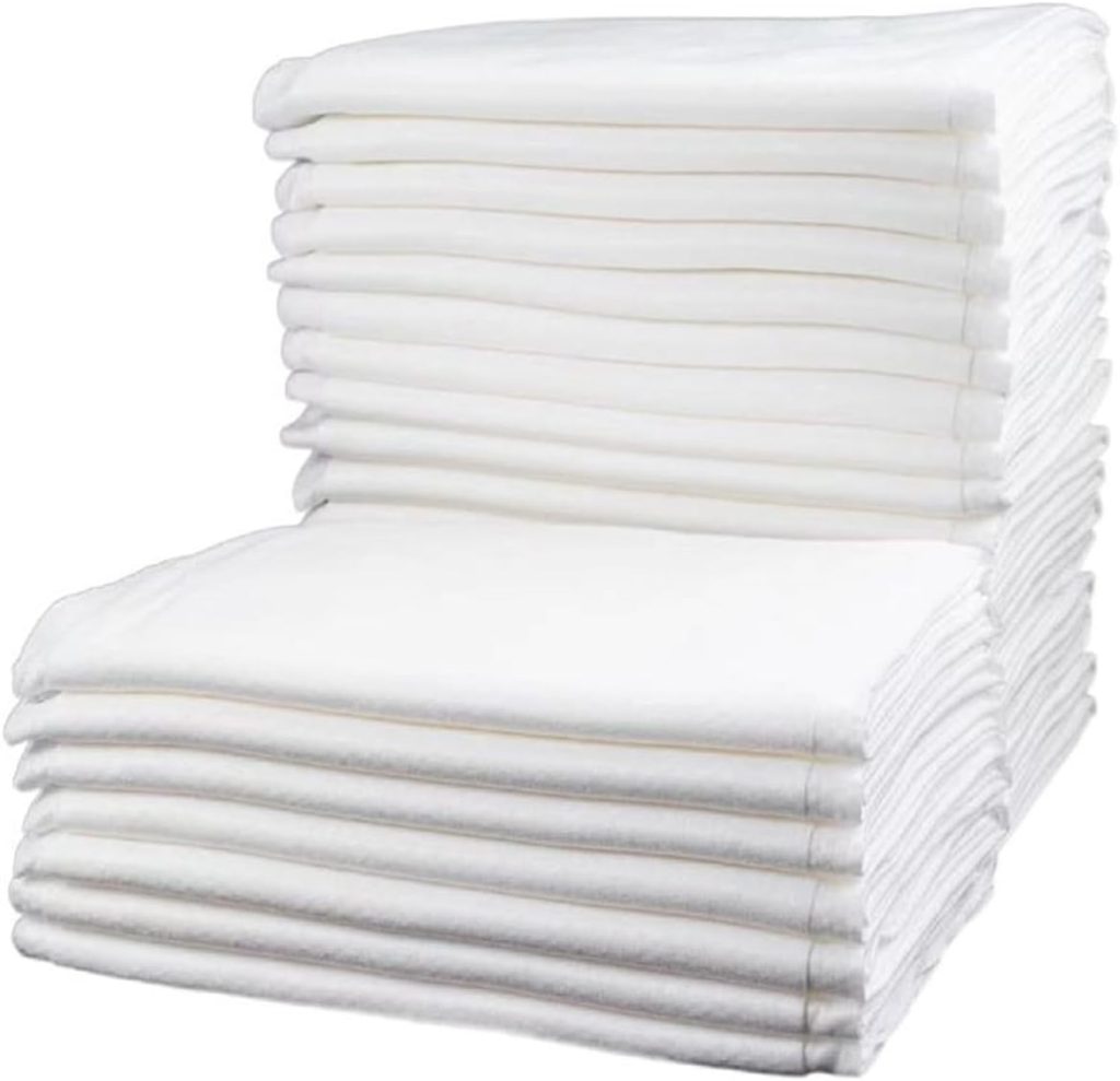 ECVV Disposable Bath Towels, 50-Count, Large Size 60 * 30CM, White, Quick Dry, Super Absorbent, Breathable
