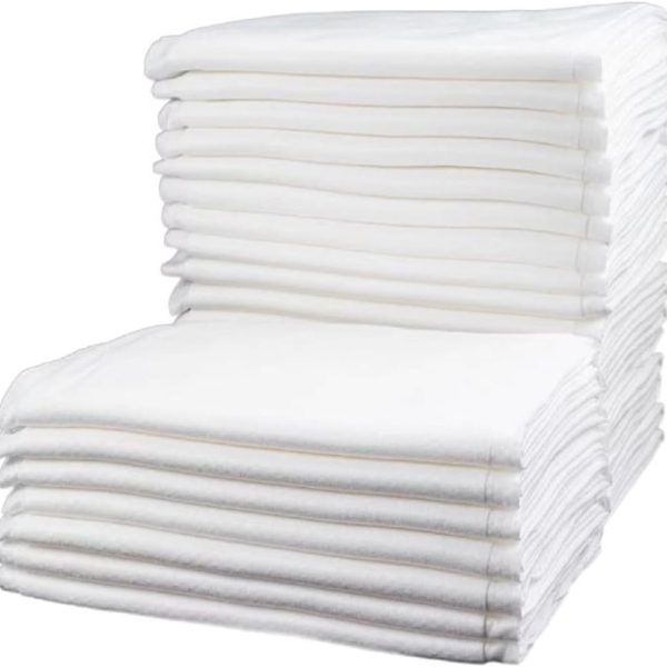 ECVV Disposable Bath Towels, 50-Count, Large Size 60 * 30CM, White, Quick Dry, Super Absorbent, Breathable