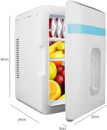 ⁦Avcbno Compact refrigerator 10L Car Home Auto Refrigerator Mini Fridges Portable Food Drink Freezer Cooler for Car Home Outdoor⁩ - الصورة ⁦3⁩
