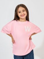 ⁦Styli Girls Graphic Back Printed Oversized T-Shirt⁩ - الصورة ⁦3⁩