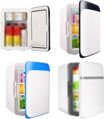 ⁦VVBNGVH Small refrigerator Mini Portable Car Fridge 10L Travel Refrigerator Cooler Travel Warmer for Auto Home Office Outdoor Picnic Travel Car Accessories(Black)⁩ - الصورة ⁦2⁩