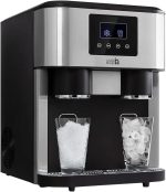 Naqi Premium 220W Ice Cube and Slush Maker, Black/Silver