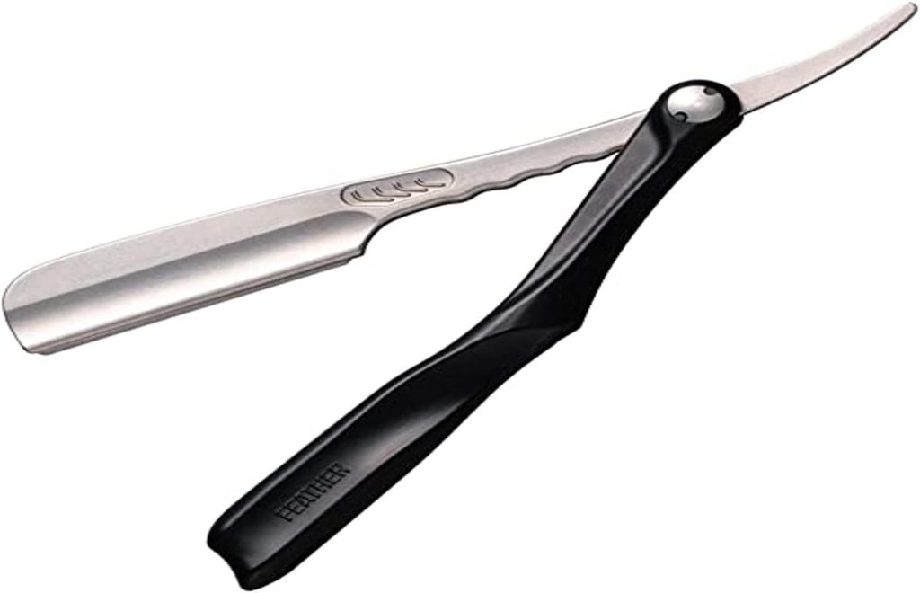 Feather Black SS Folding Handle Razor