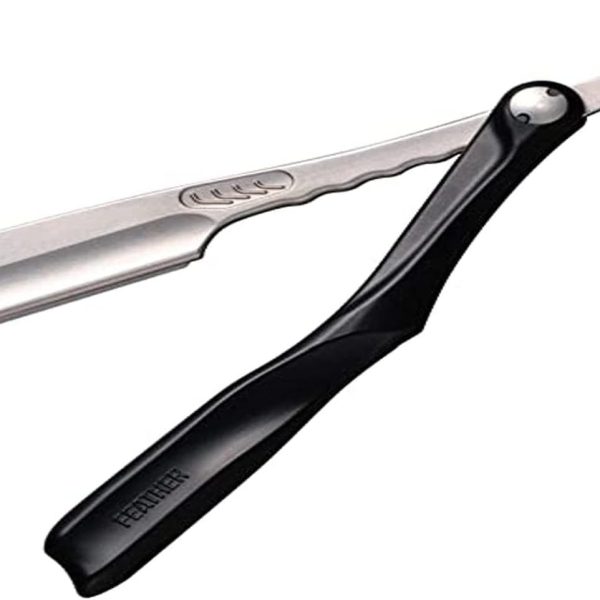 Feather Black SS Folding Handle Razor
