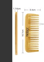 ⁦Bamboo Hair Comb Wide Tooth Detangling Comb for Wet and Dry Detangling⁩ - الصورة ⁦4⁩