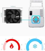 ⁦DDCVFREE Mini fridge 10L Refrigeration Car Refrigerator, Car and Home Dual-use 12V Car Refrigerator, Student Dormitory Small Refrigerator, Home Cosmetics Refrigerator Suitable for cars, homes, kitchen⁩ - الصورة ⁦2⁩