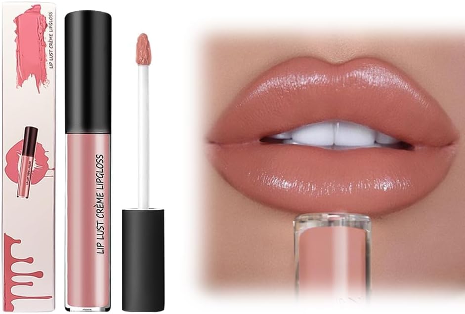 NALACAL 12-Color Cream Texture Lipstick Set 2024 - Long-Lasting, Non-Stick, Moisturizing Velvet Lip Gloss - Non-Fading, Glossy Lip Stains for Women and Girls (#02, 6ml/0.2fl oz)