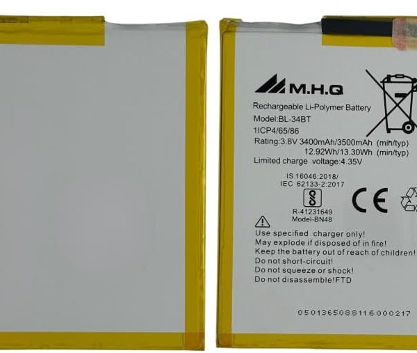 M.H.Q Battery Compatible With Bl34Bt Tecno Spark 2 (Ka7) Battery