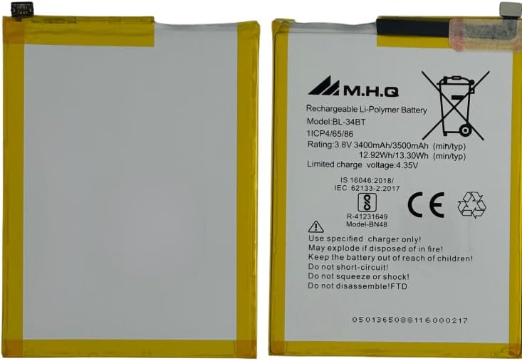M.H.Q Battery Compatible With Bl34Bt Tecno Spark 2 (Ka7) Battery