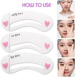 ⁦SYOSI Eyebrow Card, Thrush Tool, Eyebrow Trimming Card, Thrush Card, Grooming Brow Stencil Kit, Painted Model Shaping Reusable Eyebrow Stencil Template, 50set (3pcs/set)⁩ - الصورة ⁦4⁩