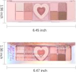⁦12 Colors Nude Natural Pink Matte Shimmer Eyeshadow Palette, High Pigmented Brown Eye Shadow Primers Powder Palet for Eye Makeup, Blendable Powder, Flawless & Natural Long-Lasting Makeup Palette⁩ - الصورة ⁦6⁩