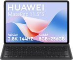 HUAWEI MatePad 11.5S PaperMatte Edition 8GB+256GB Tablet, Detachable Keyboard，2.8K HUAWEI FullView Display(Gray, PaperMatte Edition + Black Keyboard, No Pen Inbox)