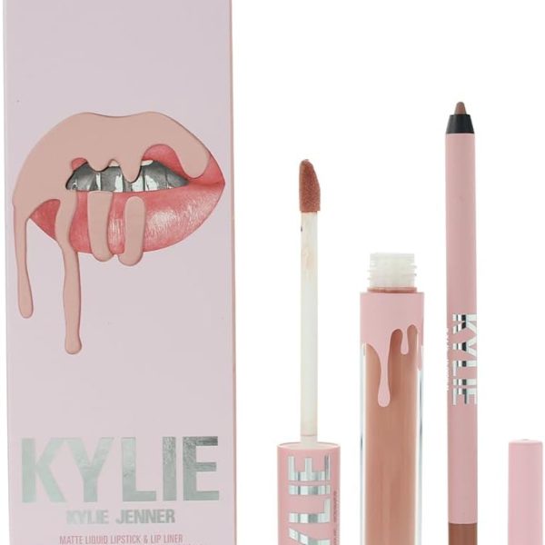 Kylie Cosmetics Matte Lip Kit - 700 Bare For Women 2 Pc 0.10oz Matte Liquid Lipstick, 0.039oz Lip Liner