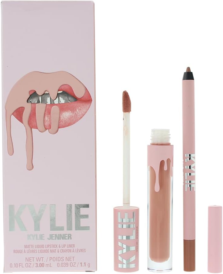 Kylie Cosmetics Matte Lip Kit - 700 Bare For Women 2 Pc 0.10oz Matte Liquid Lipstick, 0.039oz Lip Liner