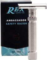 Rex Supply Company, Ambassador Adjustable 100% Stainless Steel Double Edge Safety Razor - Made in the USA