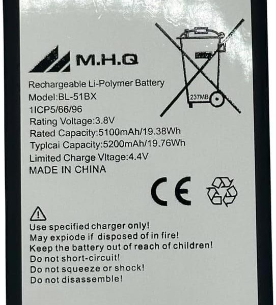 M.H.Q Battery Compatible With Bl51Bx Infinix Hot 10 (Bl51Bx) Battery