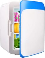 DDCVFREE Mini fridge Mini Portable Car Fridge 10L Travel Refrigerator Cooler Travel Warmer for Auto Home Office Outdoor Picnic Travel Car Accessories(Blue)