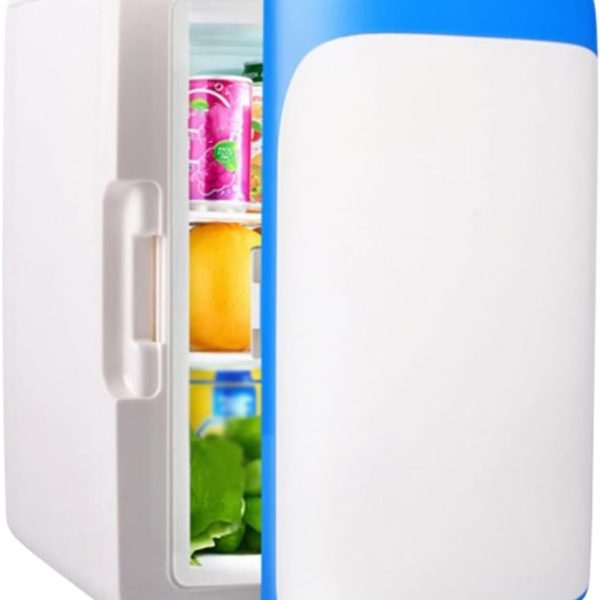 DDCVFREE Mini fridge Mini Portable Car Fridge 10L Travel Refrigerator Cooler Travel Warmer for Auto Home Office Outdoor Picnic Travel Car Accessories(Blue)