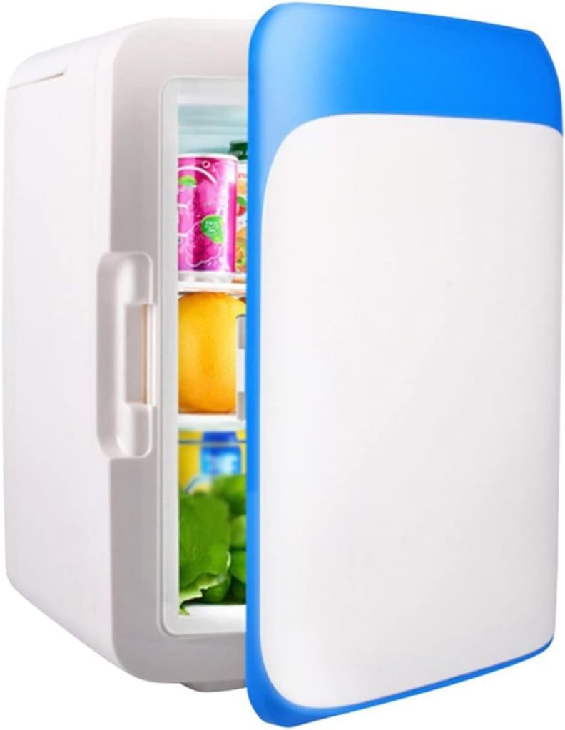 DDCVFREE Mini fridge Mini Portable Car Fridge 10L Travel Refrigerator Cooler Travel Warmer for Auto Home Office Outdoor Picnic Travel Car Accessories(Blue)