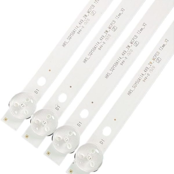 TILLOJJ 4Pcs 938mm for PRO.S/CAN 50inch LED Backlight TV Strip 9Leds 3V RLDED5098-B-UHD For R/C.A AE0110540 RNSMU5036 RTU5015-B PLED5042-B-UHD