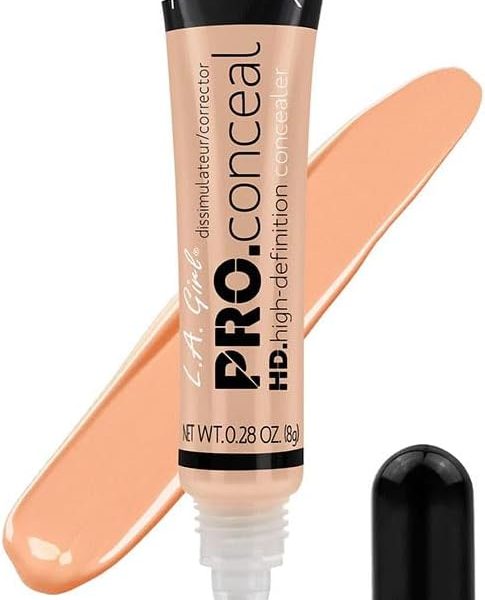 L.A. Girl Cosmetics HD Pro Concealer, Porcelain, 0.28 oz, (LAX-GC969)