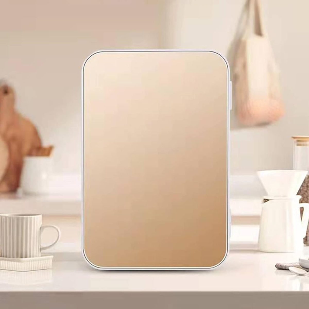 ⁦VVBNGVH Small refrigerator Car Small Refrigerator Vertical Dual-Use Portable Cooling Heating Refrigeration Dormitory Household Beauty Mini Refrigerator(C)⁩ - الصورة ⁦2⁩