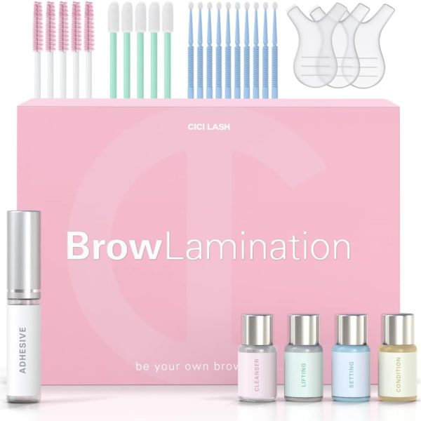 CICI Lash Brow Lamination Kit | Professional Eyebrow Lamination Kit with Keratin Conditioning | Instant DIY Eye Brow Lift Kit for Fuller, Thicker Brows | Easy to Use and Long Lasting Results