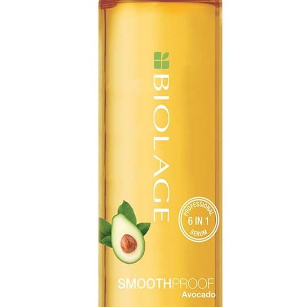 BIOLAGE Smoothproof Deep Smoothing 6-in-1 Serum | Paraben free|Controls frizz, Smoothens rough ends and adds instant shine| For Frizzy Hair | 100ml